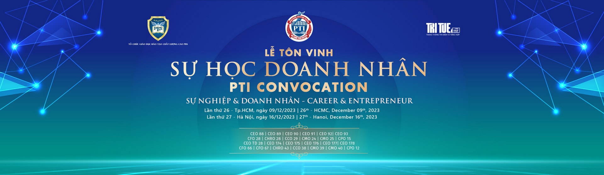 Lễ tôn vinh sự học của Doanh nhân 2023 - Tổ chức Giáo dục đào tạo PTI